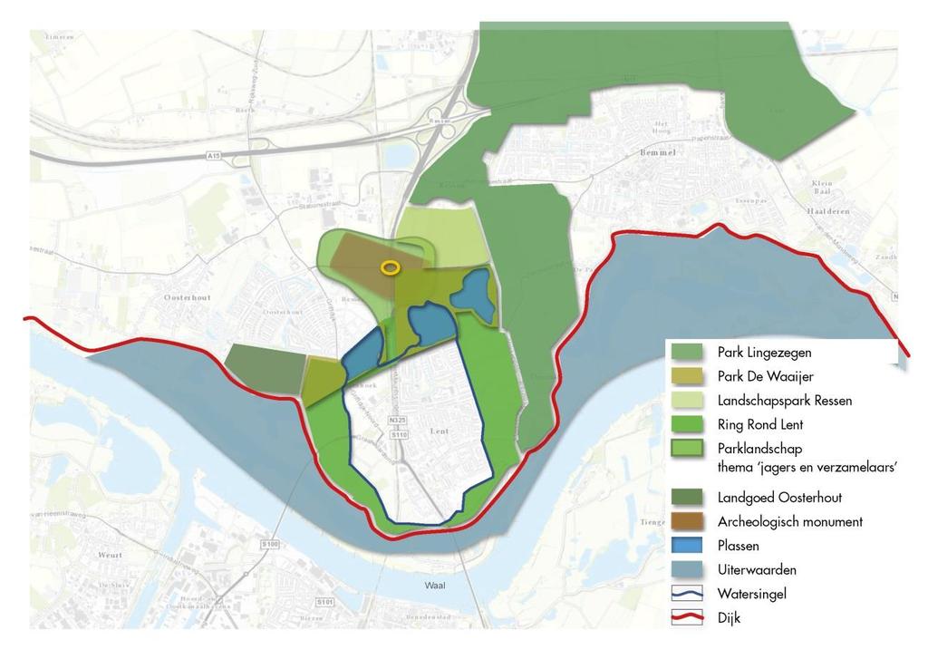 Uitgangspunt voor de ontwikkelingen in het gebied vormt het bestaande landschap.