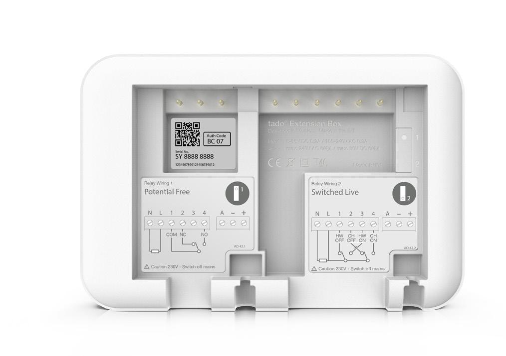 1. Bedrading: Extensiekit 230 V relais Draadloze opstelling: Slimme Thermostaat draadloos