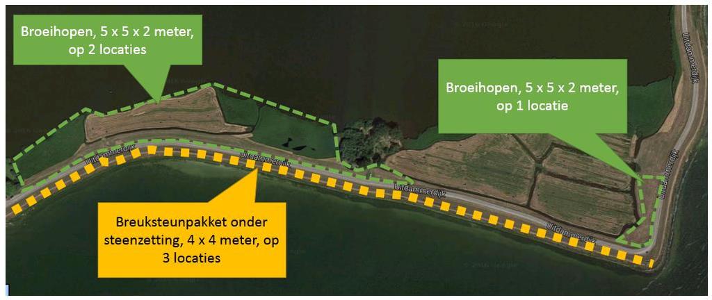 144 van 164 Afbeelding 41: Compensatiemaatregelen op de locatie Uitdam (zie voor locatie Afbeelding 31).