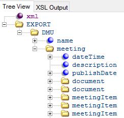 3.2.1 De gestructureerde informatie uit het RIS Voorbeeld: De datum waarop een vergadering heeft plaatsgevonden, komt in de in de GO-XML voor als het element <datetime >, genest in (=kind van) het