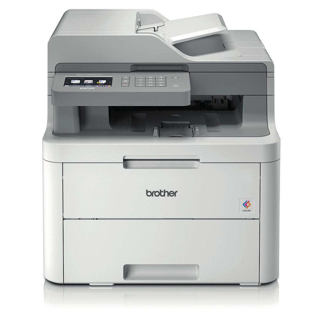 Draadloze all-in-one kleurenledprinter De DCP-L3550CDW wordt geleverd met diverse geavanceerde en tijdbesparende functies, waaronder automatische dubbelzijdig printen, een ruime papierlade voor 250