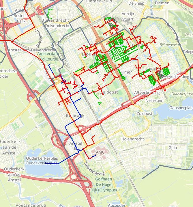 Situatieschets Kantorenstrook Amstel III Equinix AM7 Equinix