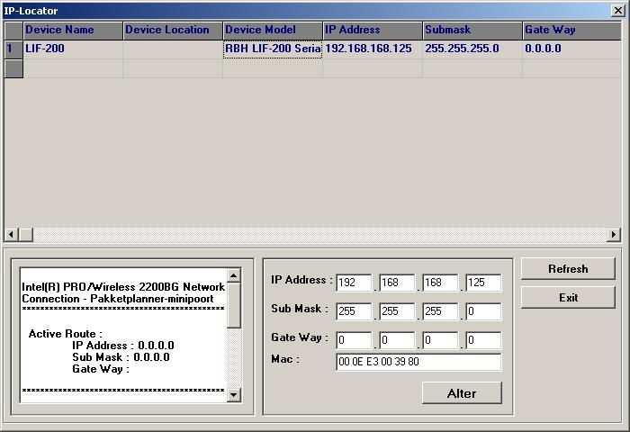 Indien het niet lukt om de IP-Locator via het Installatie.htm bestand te starten dan kunt u het bestand IPLocator.