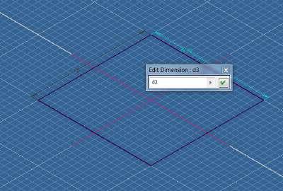 Opmerking: Voor diegene die de opmerkingen gelezen hebben bij het maken van de sketch kan het zijn dat 1 maat wijzigen voldoende is. (Je kunt deze ook wijzigen via de parameterlijst.