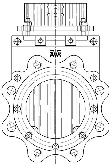 5. De AVK plaatafsluiter handhaaft zijn lekvrije afdichting door de druk van de plaat tegen de U-vormige afdichting tussen boven- en onderhuis en tegen de bovenste pakking.