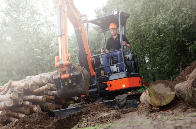 Stevig chassis voor zware werkzaamheden De bakophanging en het blad zijn verstevigd voor een grotere duurzaamheid en productiviteit, ook onder zware omstandigheden.