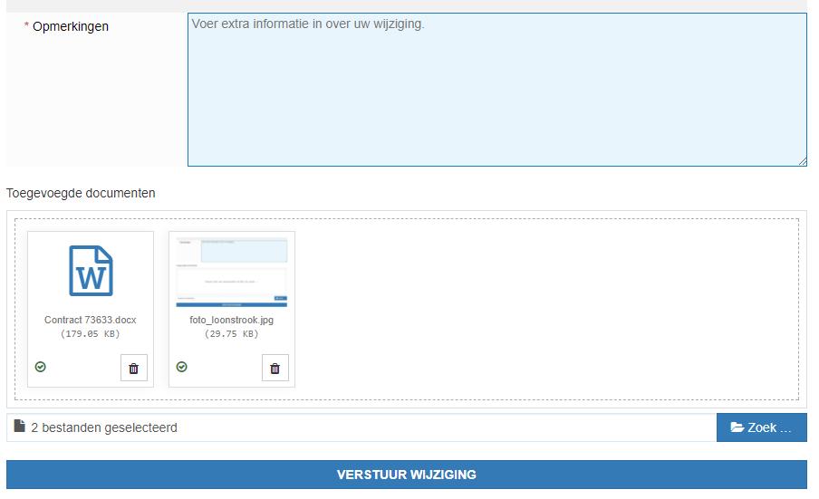 Documenten toevoegen doet een inwoner eenvoudig met de 'Drag and drop' functionaliteit waarmee een inwoner documenten kan verslepen naar het scherm.