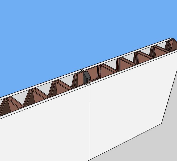 Demontabel bouwen Als de wand tijdelijk wordt geplaatst, kunnen er in plaats van lijm S-clips (schuifclips) gebruikt worden om de panelen onderling te bevestigen.