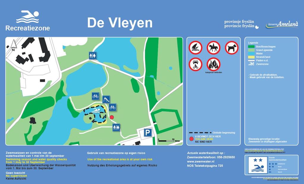 waterkwaliteitsbeheerder Wetterskip Fryslân is de waterkwaliteitsbeheerder van dit oppervlaktewater en verantwoordelijk voor de controle van de zwemwaterkwaliteit.