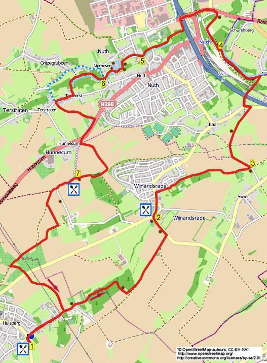 643 HULSBERG 14,4 km 9,7 km www.wandelgidszuidlimburg.com Tijdens deze gemakkelijke wandeling wandelt u door het bos naar Wijnandsrade en door velden naar het buurtschap Laar.