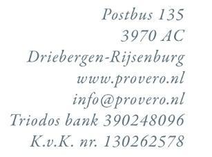 Driebergen, 5 november 2012 Beste Provero leden, Op dinsdag 20 november 2012 vindt om 09:30u een Algemene Ledenvergadering plaats.