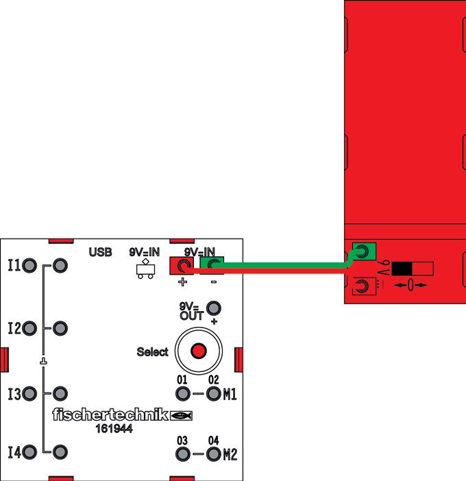 De BT Smart Controller wordt via de 9 V-batterijhouder van stroom voorzien.