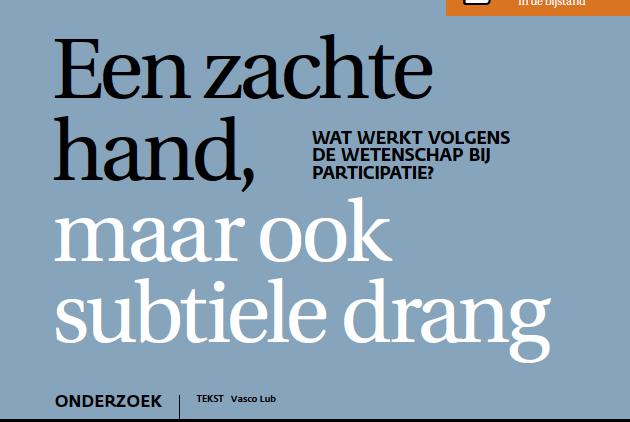 Drie groepen vergeleken met standaard groep Aselecte toewijzing aan groepen Random Controlled Trial met 4 interventie groepen Groep 1: Eigen regie en ontheffing verplichtingen, mensen helpen om