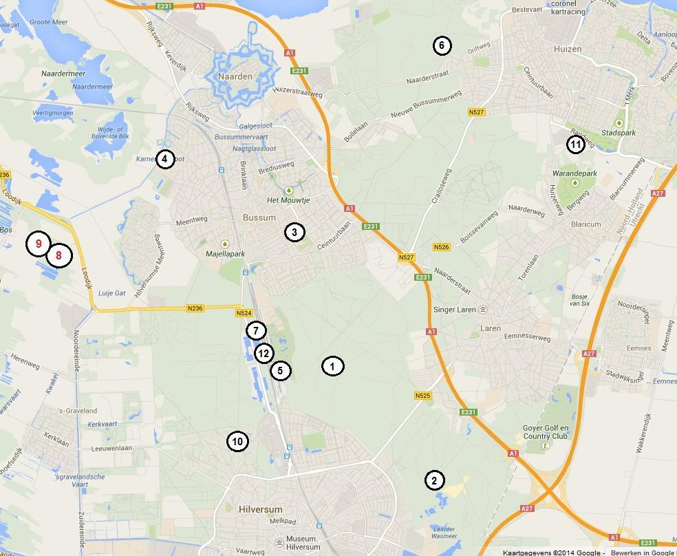 De route Blukheide (routenummer 1550) is de oorspronkelijke route, maar in het jaar 2016 werd een open plek naast die route ontdekt waar in de maanden juli tot en met augustus veel vlinders