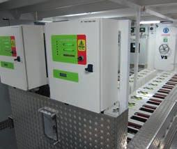 The main power grid is a 750 V DC grid connecting the power generators, batteries and consumers. There are two redundant DC grids for safety reasons.