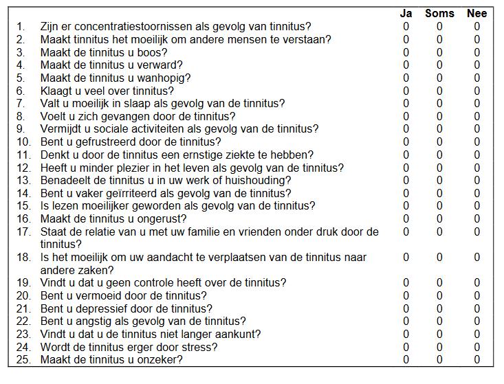 Ernst tinnitus en