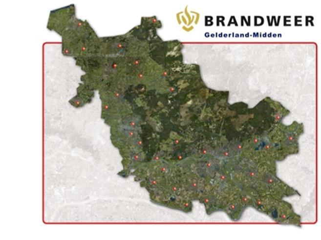 10 Brandweer Gelderland-Midden Sinds 1 januari 2014 één regionale organisatie: - 1 korps Gelderland-Midden - 15