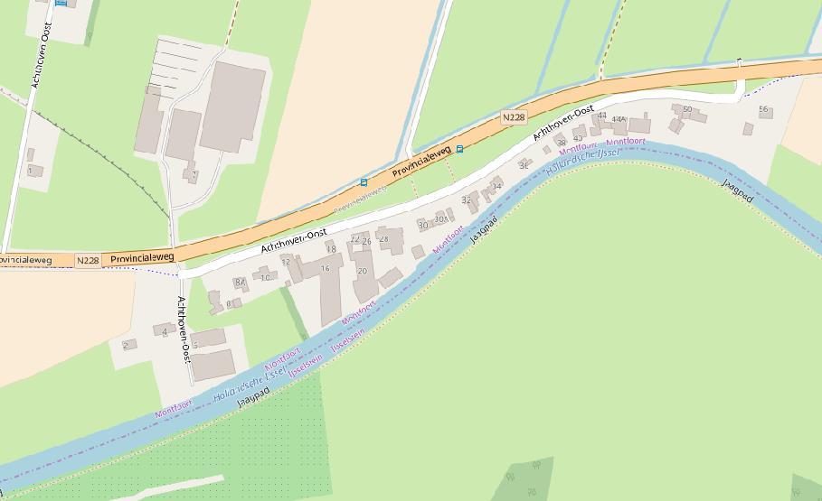 1:5000 provinciale weg, OSM kaart