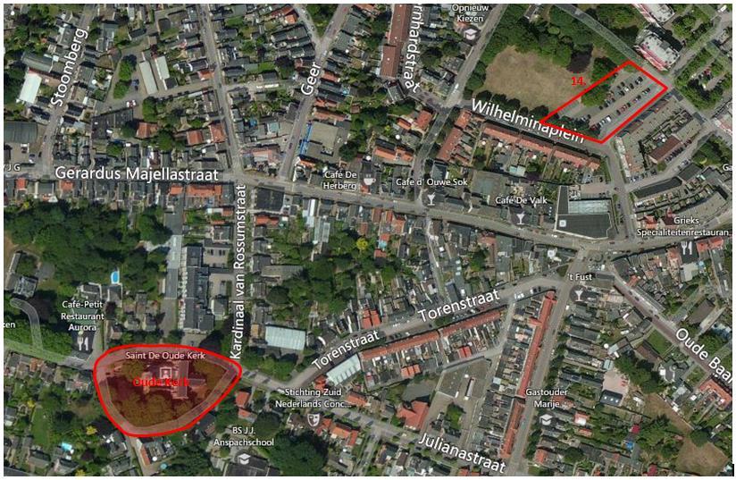 meting 7 Figuur 2: ligging sectie 14 (Wilhelminaplein) t.o.v. Oude Kerk Onderzoeksperioden De parkeerdrukmeting heeft plaatsgevonden op een aantal representatief te achten momenten.