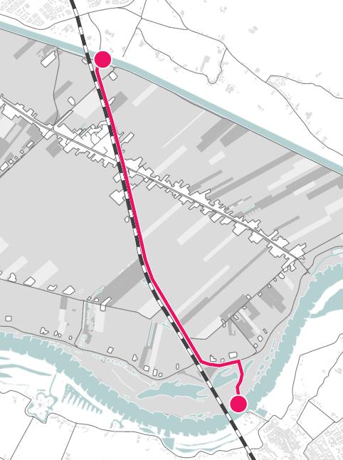 OOST WEST Kanaaldijk HUIDIG Haalbaarheid ambitieniveau Mogelijke conflicten vrachtverkeer Pothuizerweg Fietspad Provincialeweg tussen