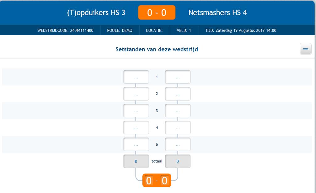 Na de wedstrijd (2) Teller in samenwerking met scheidsrechter en aanvoerders -