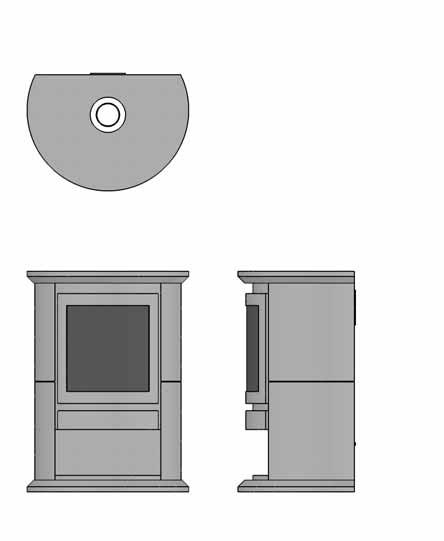 Rookgasafvoer/luchttoevoer: Ø 100-150 mm* 237 kg * Voor de