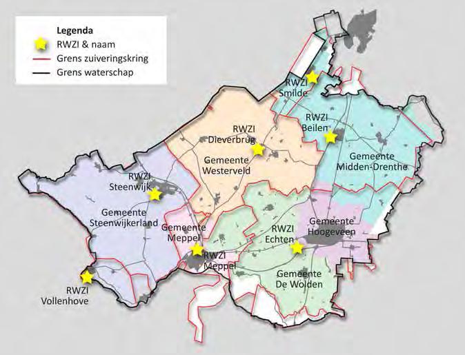 3.2 Ontwikkelingen binnen de zuiveringskringen Binnen het beheergebied van Reest en Wieden bevinden zich zeven rioolwaterzuiveringsinrichtingen (RWZI s).
