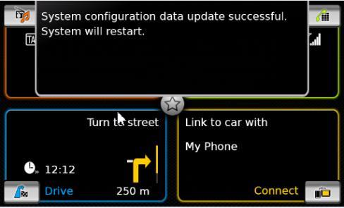 b) Update van SD-kaart: de update loopt tot 78-81% in ongeveer 10 minuten. c. De update start opnieuw vanaf 0% en bereikt de 100% in ca. 20 minuten.