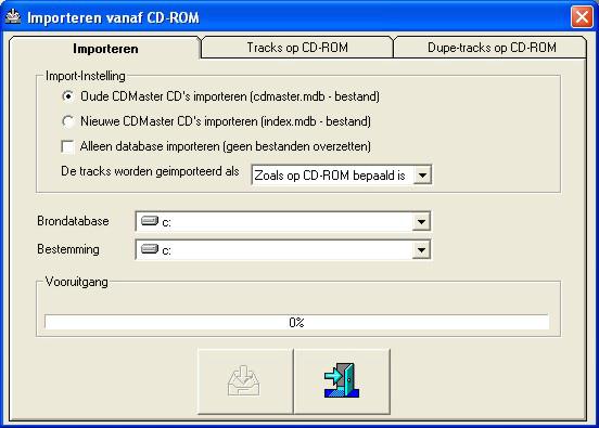 5.2.7.1 CD Master CD s importeren CDMaster CD s zijn cd-roms met daarop MP3 bestanden en een kleine database met daarin alle gegevens van die tracks.