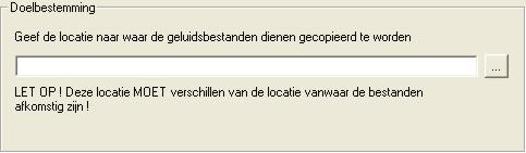 Vervolgens geeft U de locatie op waarnaar de bestanden moeten gecopieerd worden tijdens het importeren.