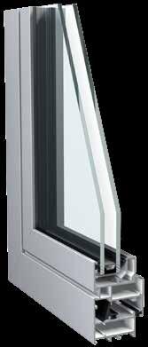 Avantis 50 Ramen en deuren Plaisance 50 is een nietthermisch onderbroken systeem voor aluminium toepassingen, met een bouwdiepte van 50 mm.