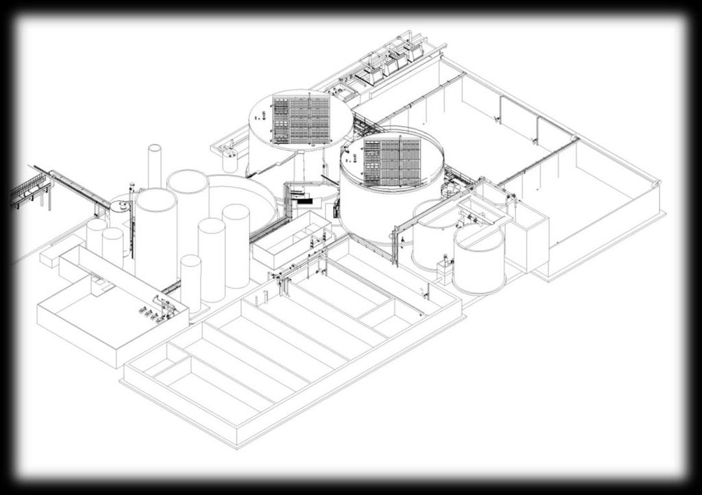 Voorbezinking Buffertank Mengtank UASB reactoren Biogas reiniging Bidox