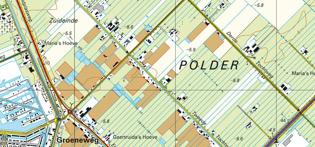 Situatie 1, huidige wegenstructuur