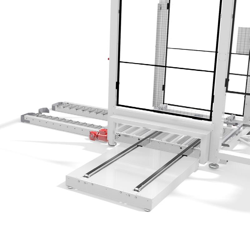 000 mm) behoren tot de mogelijkheden. De invoer- (en uitvoer) posities zijn configureerbaar. Klantspecifieke vacuum grippers. Klemgrippers voor displaydozen, open dozen, deksel dozen, etc.