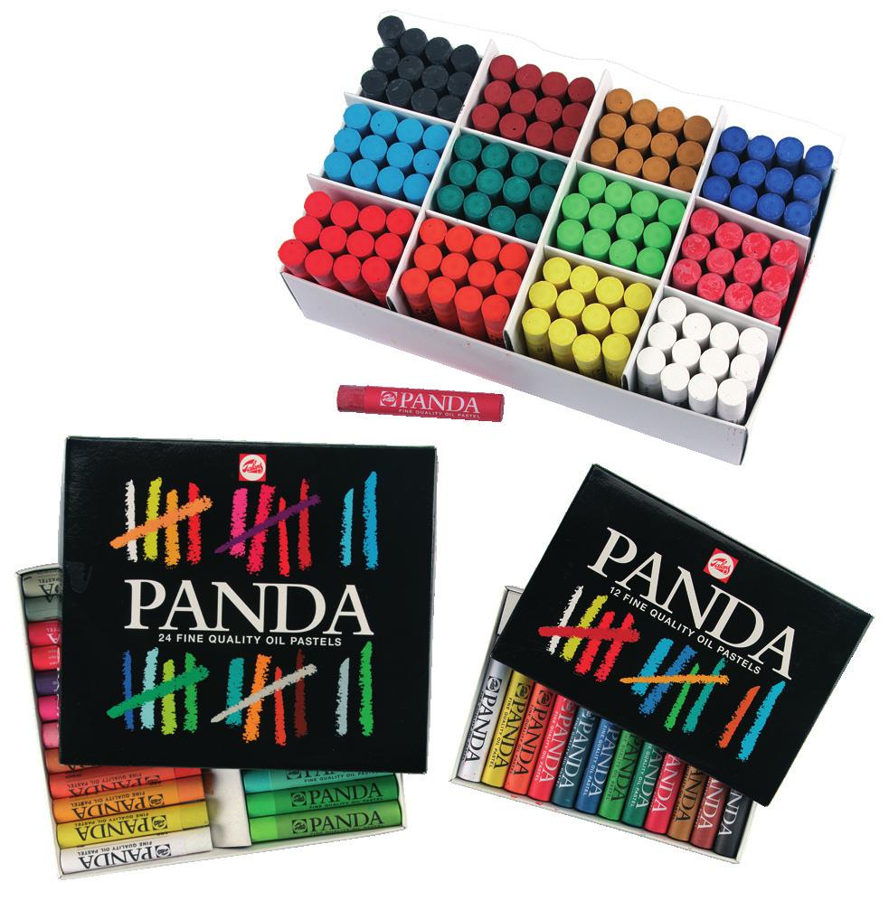 Panda oliepastels Dynamisch en expressief 17 De optimale zachtheid, de gemakkelijke kleurafgifte en de briljante kleuren maken Panda oliepastels tot een ideaal materiaal voor op school en thuis.
