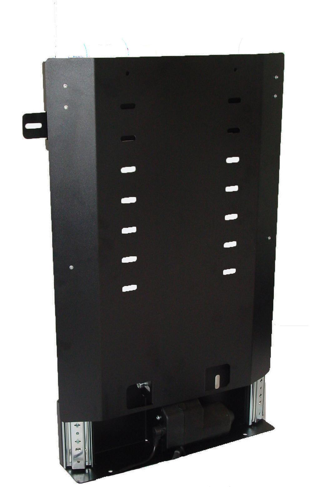 Maximale flatscreen / tv hoogte = 800mm TV Lift specificaties Bediening Inbouwmaat max slag