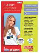 Creatief en educatief schoolmateriaal T-shirt Transfer Paper Pak van 5 blad Voor inkjetprinters Mooie weergave Voor textiel met minimum 70 % katoen Ft 21 x 29,7