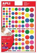 .. Stickers XL Doos van 4 rollen 4 geassorteerde kleuren en 4 verschillende vormen 5428 stuks Permanent 10753 rood, geel, groen en blauw 1.