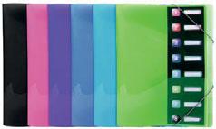 elastosluiting Met 12 vakken 4071326 blauw 12... 4071325 geassorteerde kleuren: paars, groen, blauw 12.