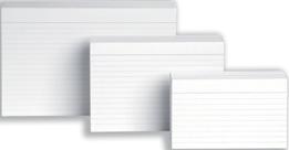 systeemkaarten Uit karton van 190 g/m² Pak van 100 stuks Kleur: wit  Gelijnd 931868 ft A8 0,81 1 931847 ft A4