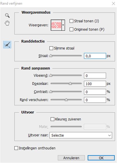 Activeer de achtergrond laag, zet er een laag boven en geef de naam gloed buiten.