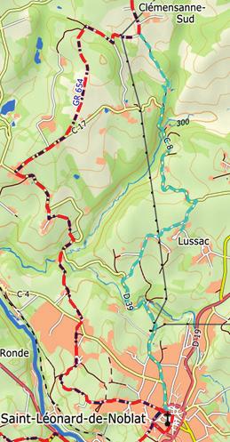 Traject 2.4 Km 65.4.... tekst aanpassen: Na 1,3 km op deze weg, bij het verlaten van het woud, ga links op het smalle pad tussen de velden (samenkomst met GR van andere kant, matige signalering van de route).