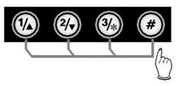 Druk eenmaal op de knop om de ingestelde temperatuur uit de knop "1, 2 & 3" te halen, zo kunt u eenvoudig de werktemperatuur instellen.