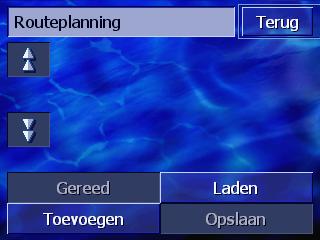 Het venster ROUTEPLANNING is nu geopend. 4.5.2 Viapunten opgeven Geef het startpunt, de bestemming en zoveel viapunten als u wilt op.