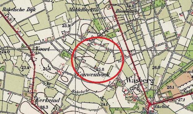 als weiland, met slootjes en beplantingen aan de sloten. (Bron: tijdreis.nl) kaart uit ca. 1891 De kaart uit ca.