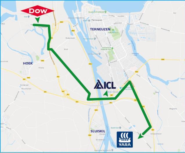 #4 Praktijkcase: Waterstofleiding Zeeland H2: restproduct Dow H2: Grondstof ICL/Yara Beschikbare (aard)gasleiding GTS op het traject Project gestart Aanpassing MR Gaskwaliteit (i.s.m.