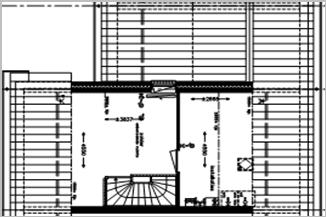 zijgevel en klein dakraam voor daglicht - radiator Praktisch 4 (tekening V-453a) - open