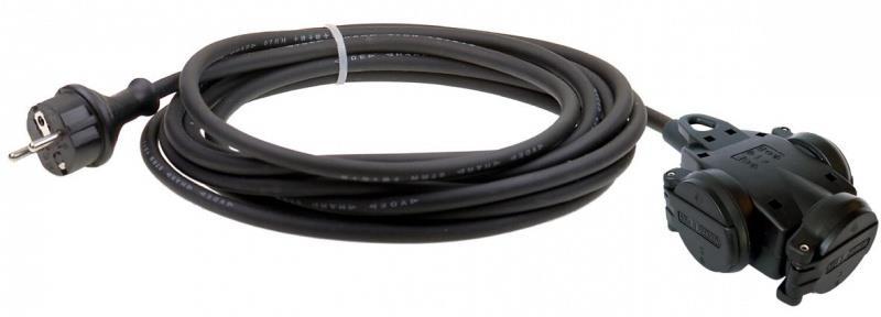 780135 3 contactdozen zonder kabel Hangblokken ABL Sursum Spanning 230V, 16A, IP44 Met 3 aderige neopreen kabel