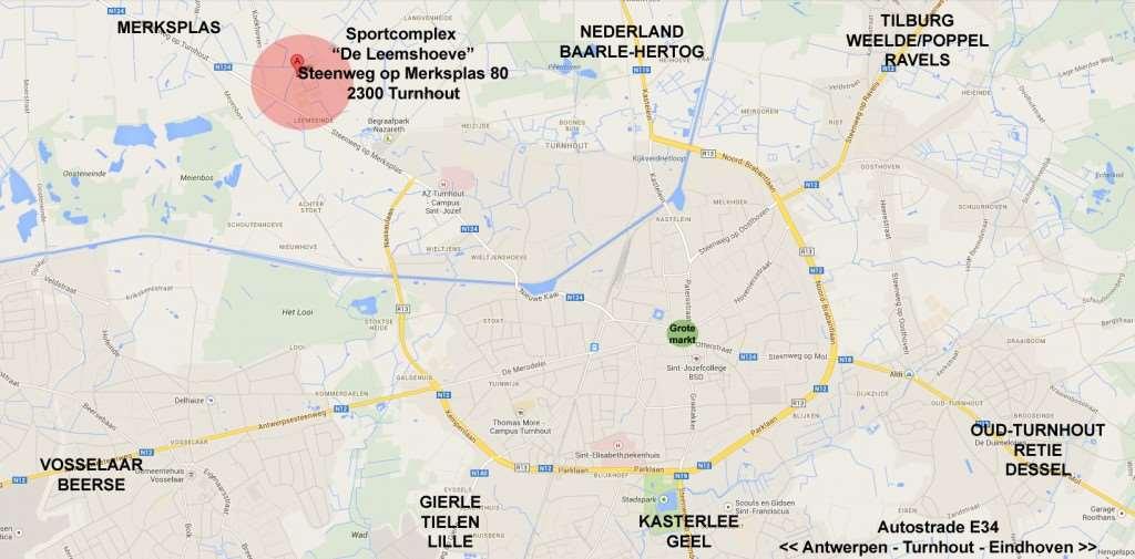 Het toernooi zal doorgaan op het sportcomplex van KFC Turnhout nl. De Leemshoeve.