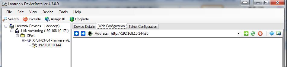 Indien er TCP/IP adapters zijn gevonden wordt dit dus in het programma getoond. Controleer aan de hand van het MAC adres of het de juiste adapter betreft.